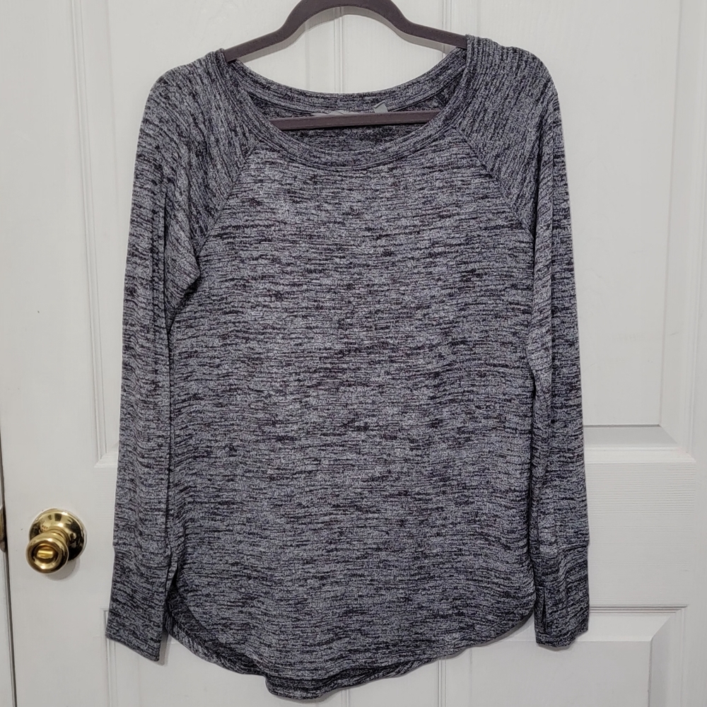 Athleta Long Sleeve Marled Knit Top